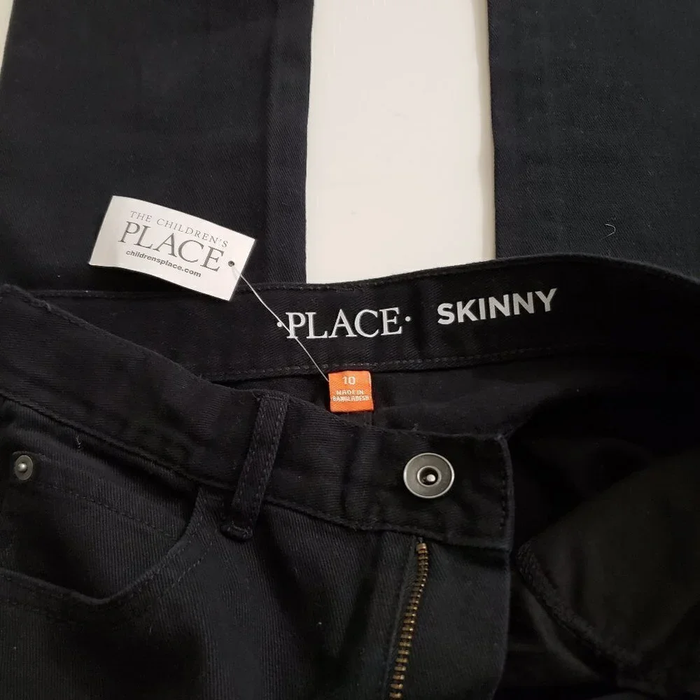 Unworn - The Children's Place Black Skinny Jeans 100% Cotton - Size 10